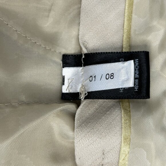 EXPRESS Editor Pants Womens Sz 0 Low Rise Flare Khaki Tan Y2K Cotton Stretch - Picture 12 of 13